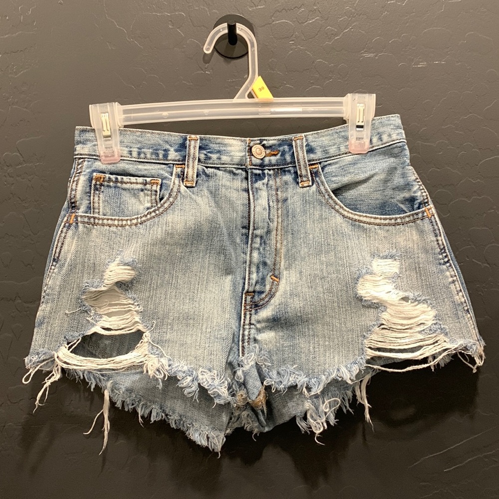 High Rise Jean Shorts